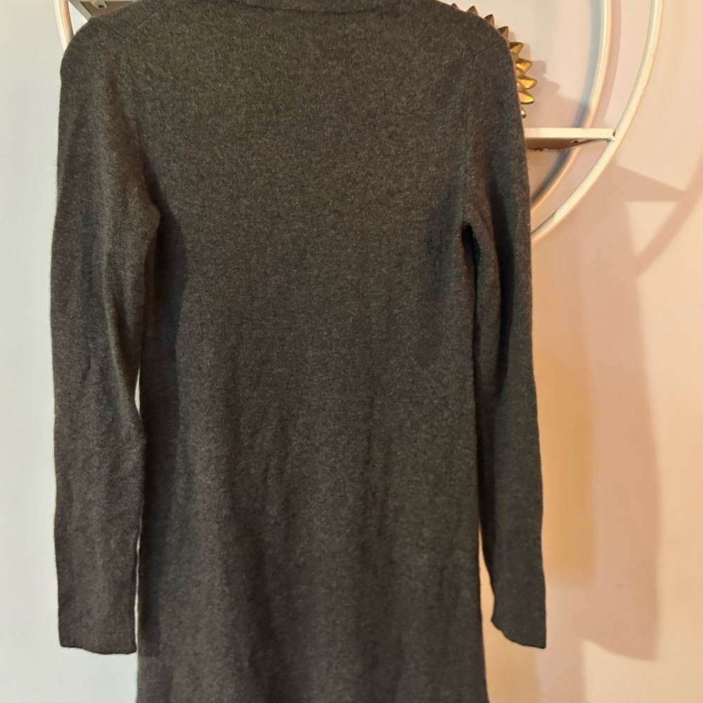 Barney’s Coop New York Women’s Medium M Gray Grey Cashmere Long Sleeve Dress - Picture 2 of 3